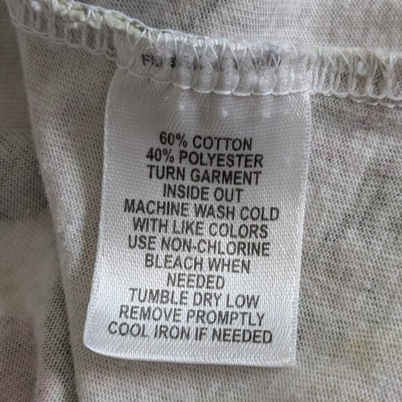 Great Northwest Top Women's Large Cream Red Floral All over Print 3/4 Sleeve Top - Picture 14 of 16